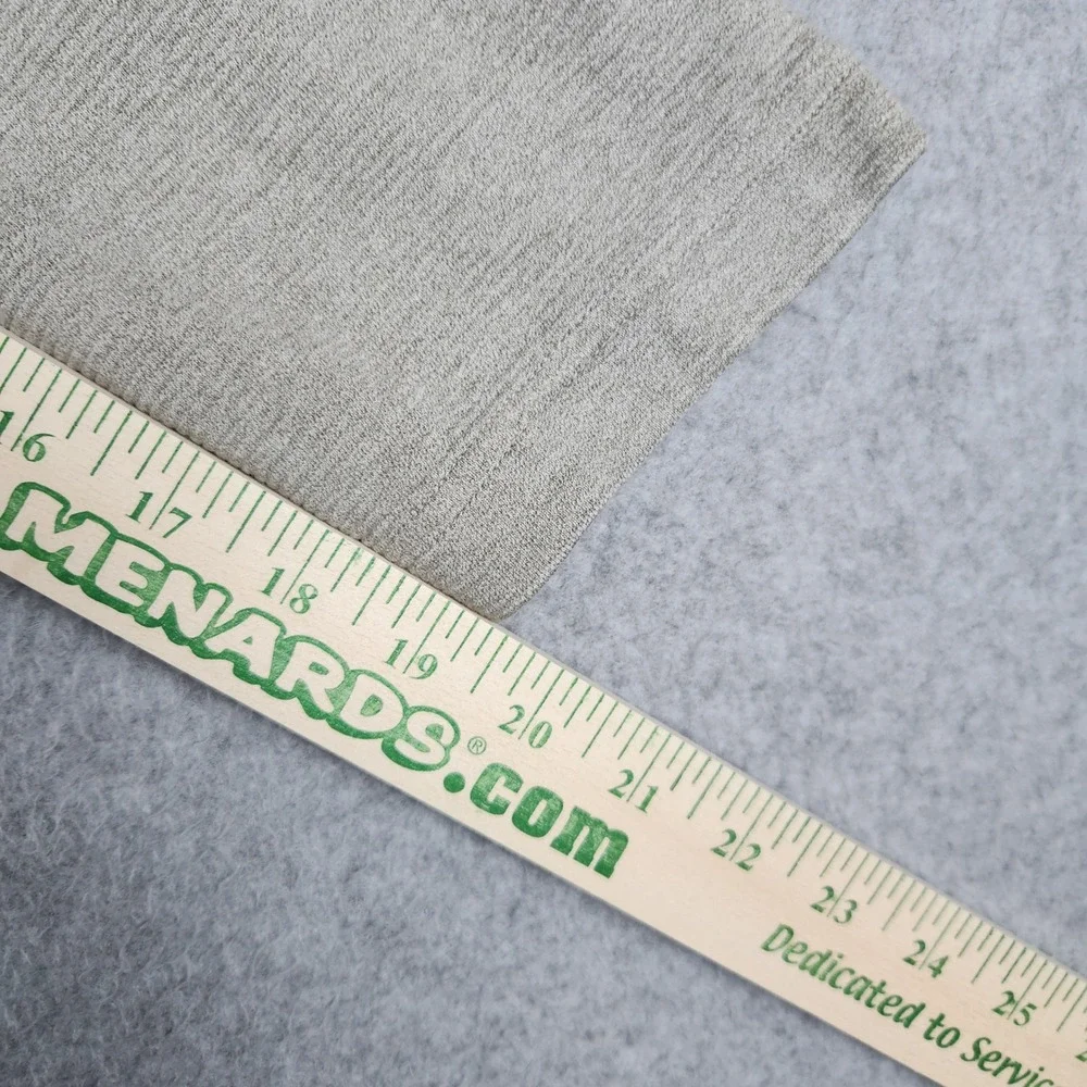 Van Heusen Sweater Mens XL Gray Ribbed Knitted Stretch Quarter Zip Classic Fit